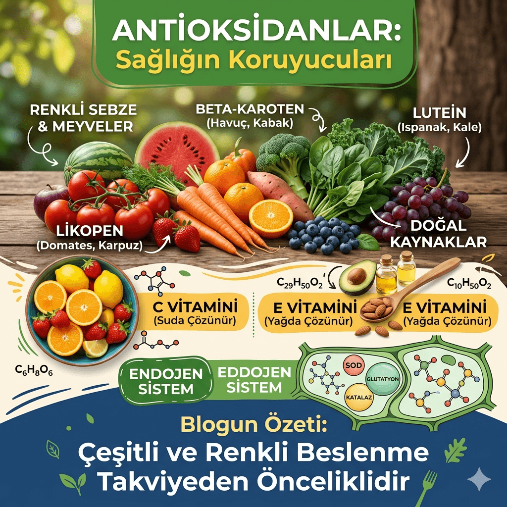 Antioksidan Vitaminler Nelerdir?  Bilimsel Perspektiften Genel Bakış